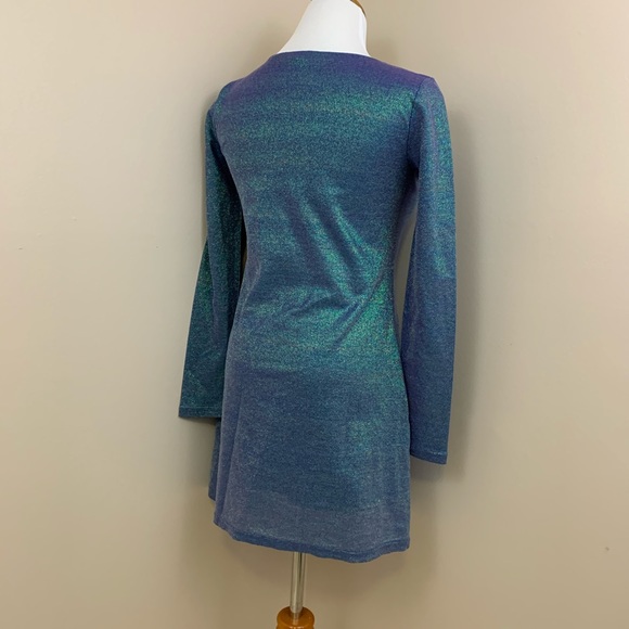 Tildon metallic mesh colorshift/mermaid vibe dress - Picture 3 of 8